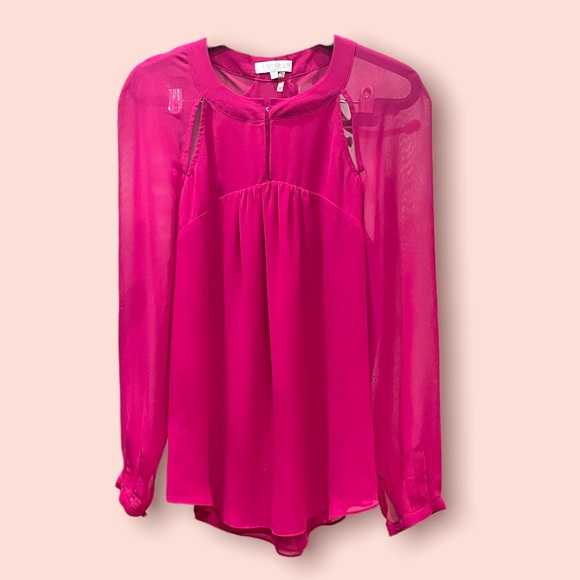 1. State magenta blouse - Picture 1 of 4